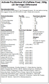 Activate Pre Workout v5 (Caffeine & Stimulant Free)